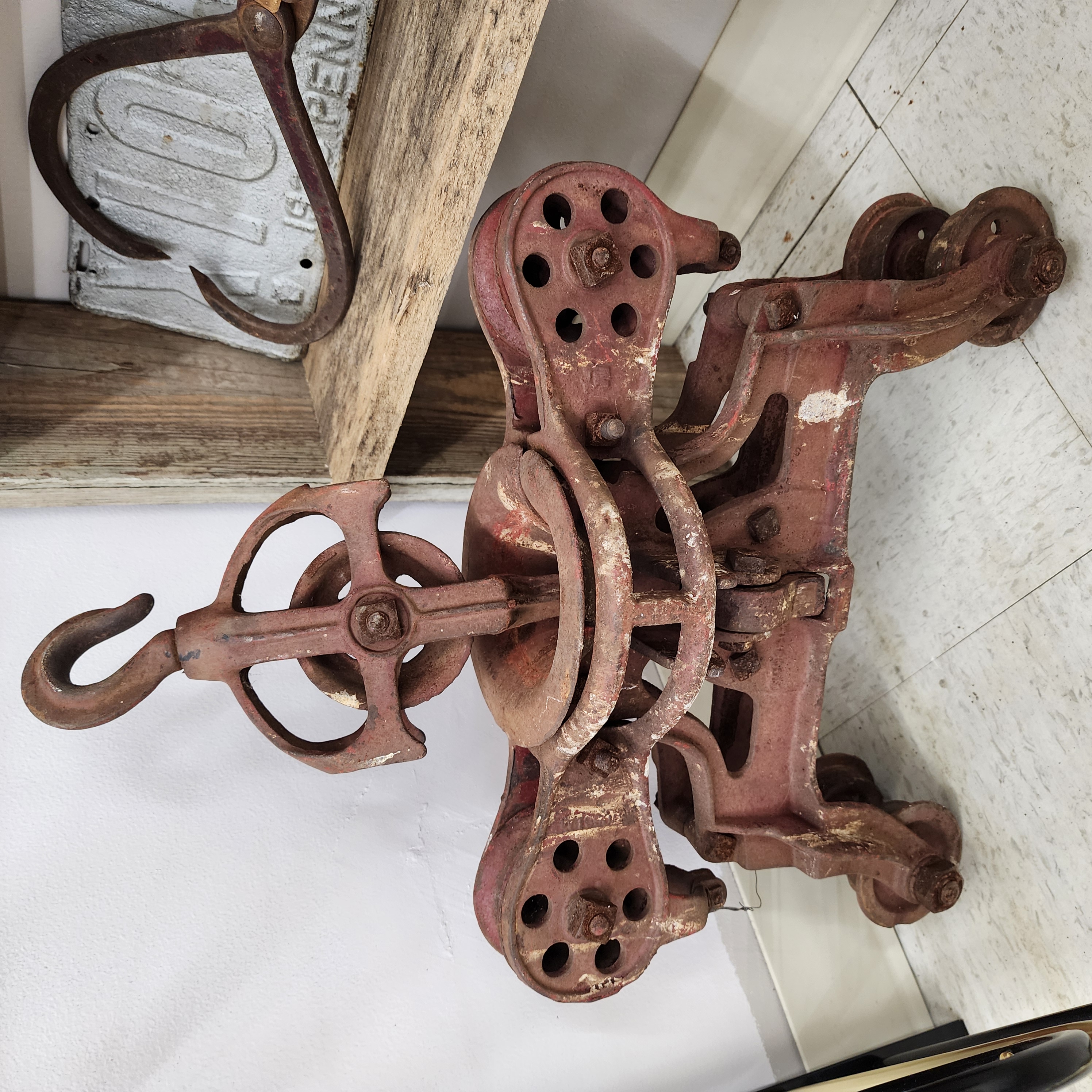 Antique Cast Iron Hay Trolley